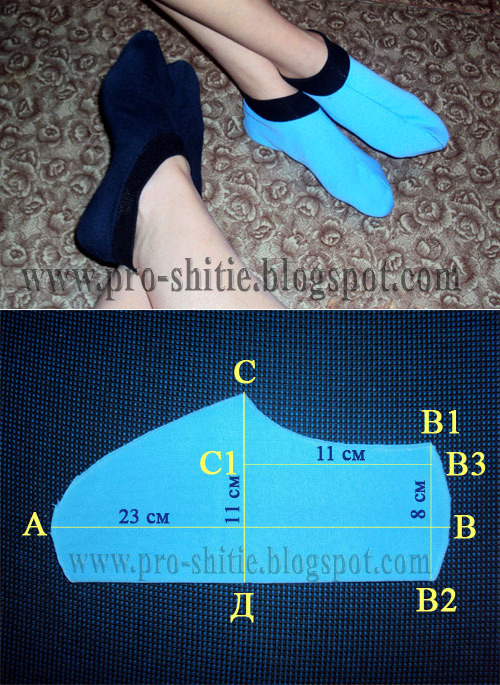 Выкройка носков из флиса: выкройка носков в японском стиле с одиночным большим пальцем