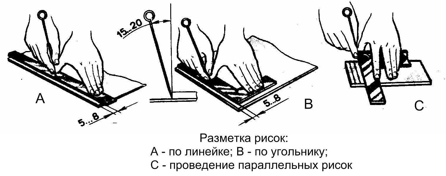 Разметка по шаблону и по чертежам