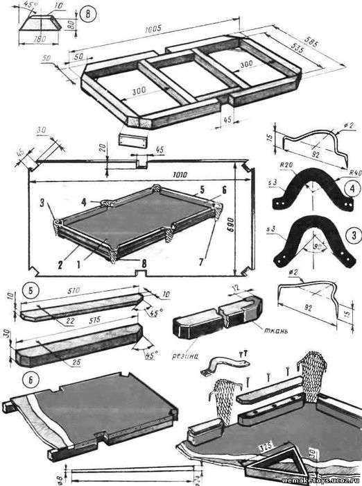 Как сделать бильярдный стол своими руками в домашних условиях фото и чертежи
