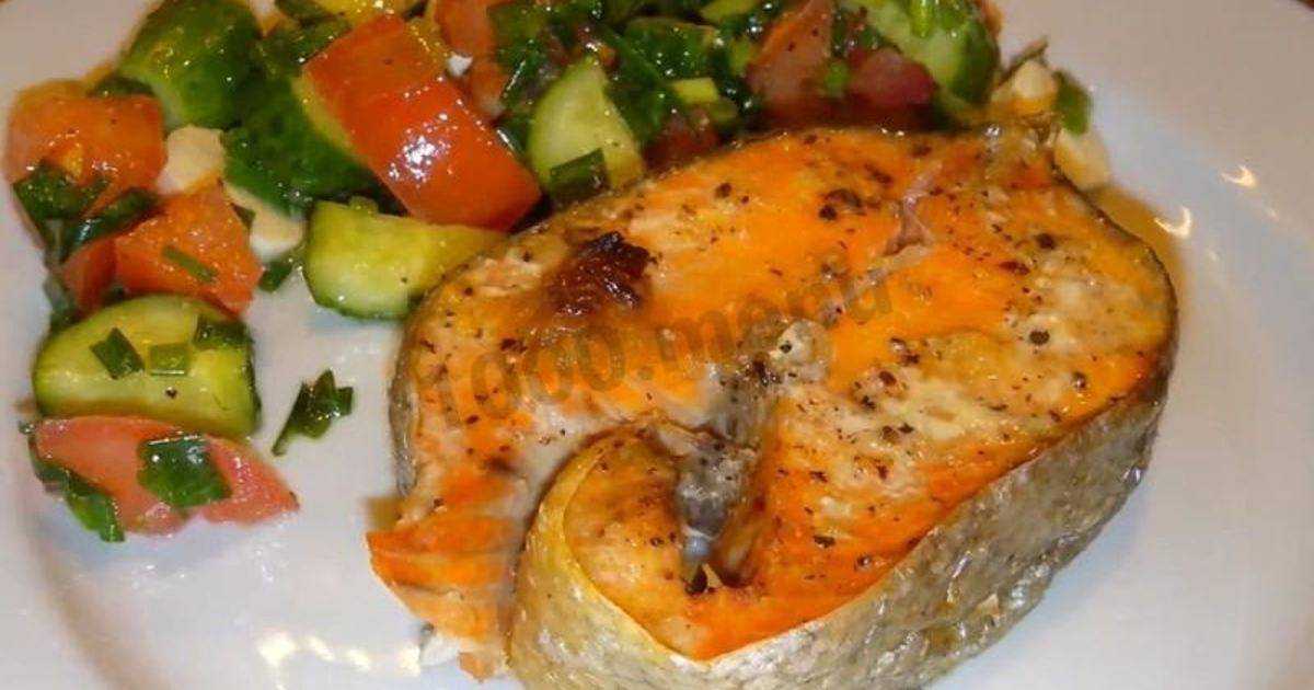 Рецепт стейки лосося в духовке рецепт с фото пошагово
