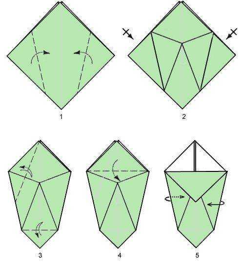 Оригами стаканчик из бумаги для детей схемы