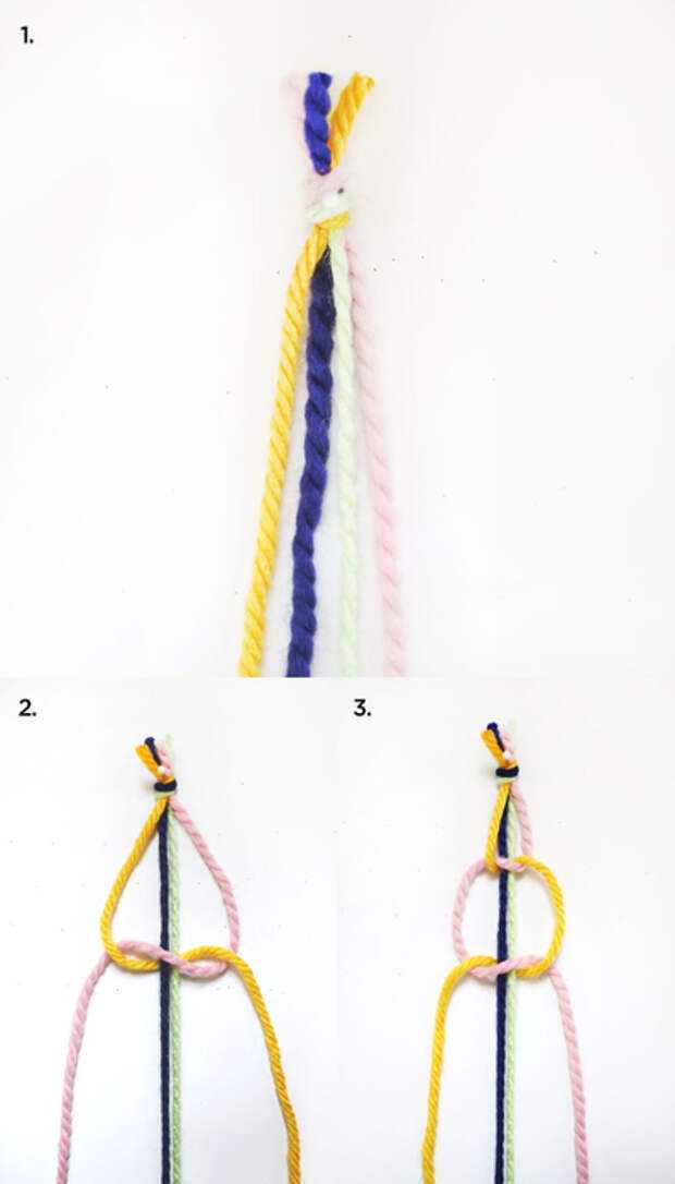 Как сплести красивый шнур из ниток с помощью простого приспособления и сделать браслет