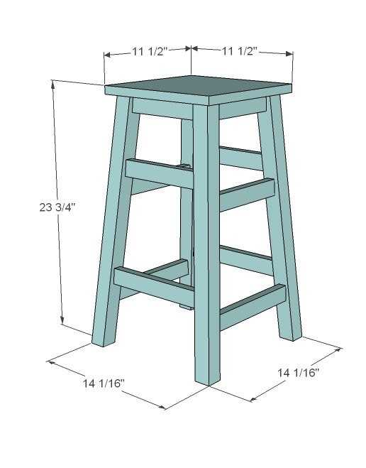 Барный стул своими руками из дерева чертежи с размерами