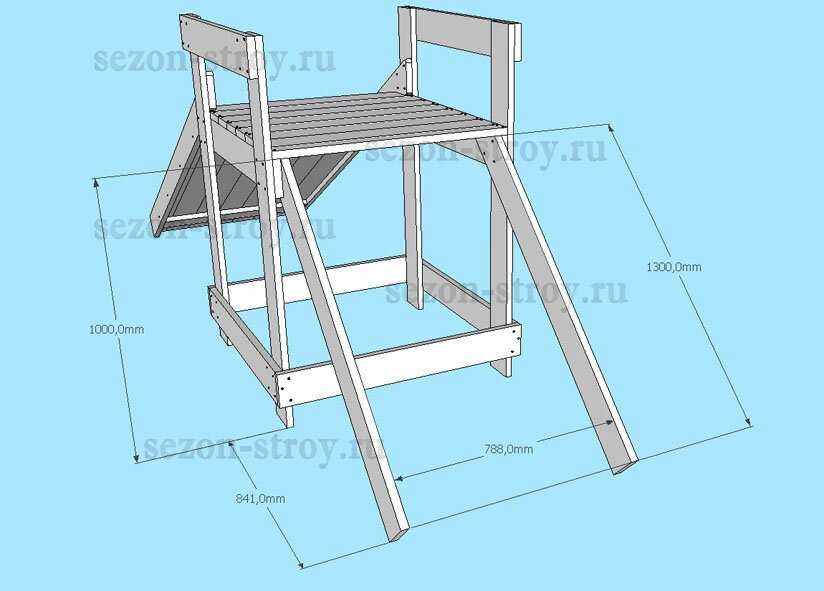 Горка детская для улицы своими руками из дерева чертежи