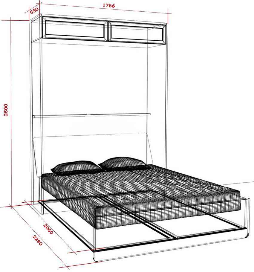 Шкаф кровать схема