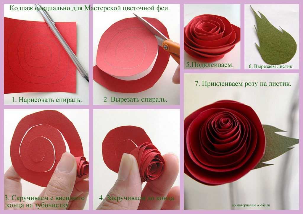 Объемные розы из бумаги