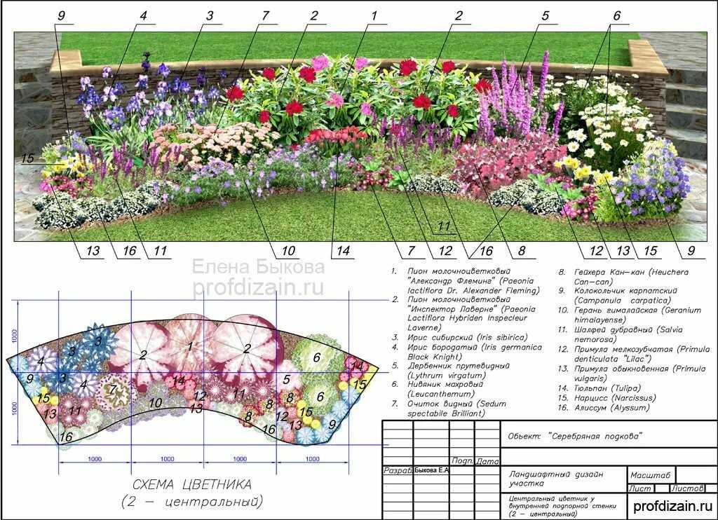 Посадка цветов в клумбы схемы с описанием