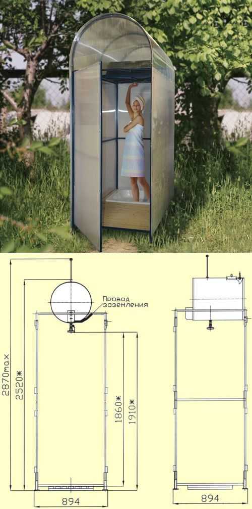 Построить туалет и душ на даче своими руками чертежи размеры фото как