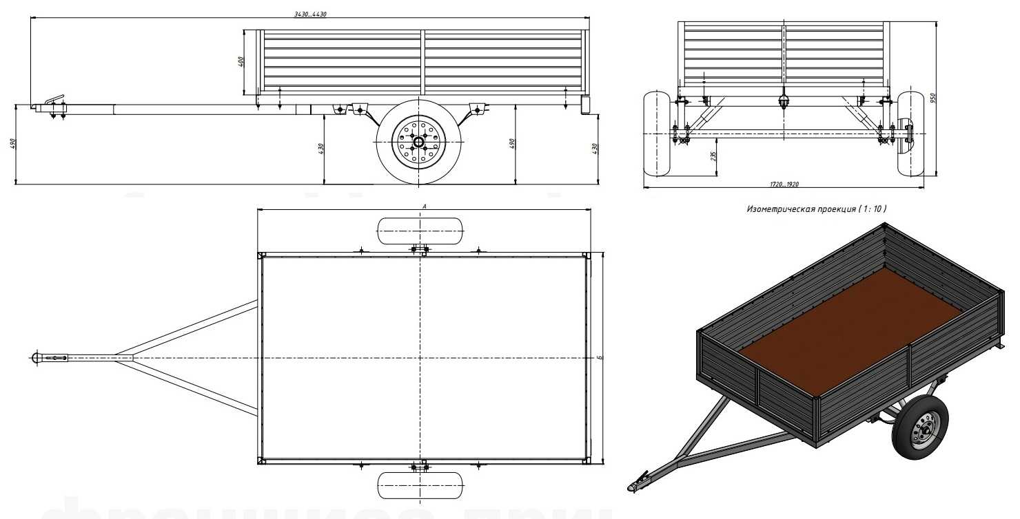 Чертежи легкового прицепа