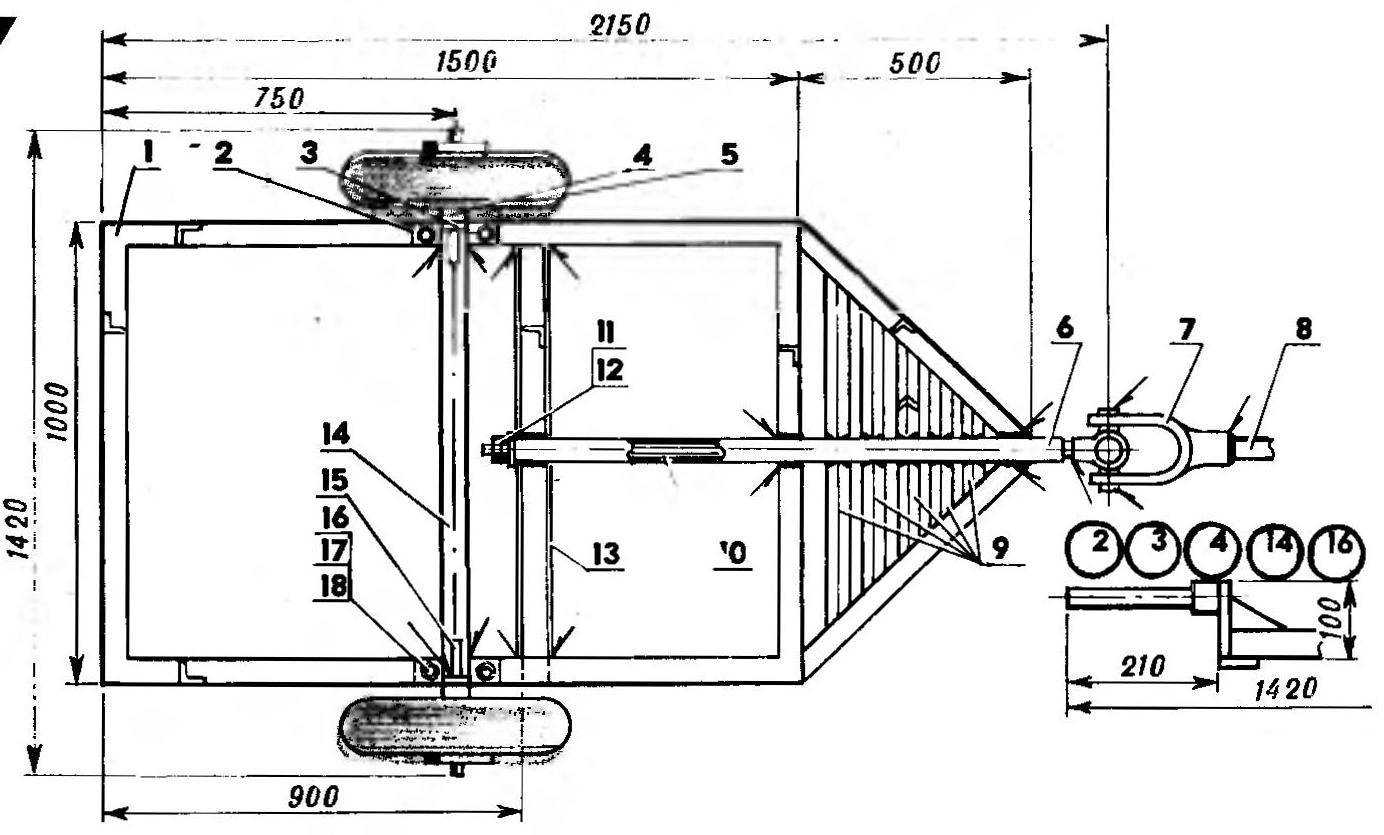 Прицеп для скутера своими руками чертежи и размеры