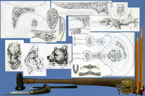 Рисунки на ручке топора: 10 самых необычных узоров