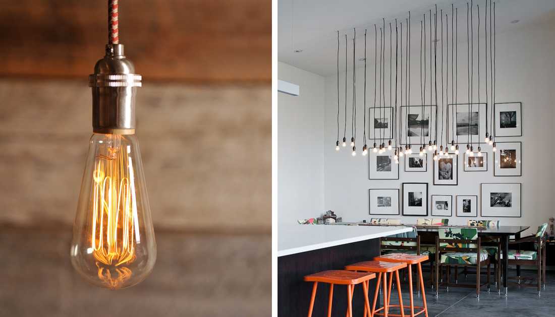 Лампа эдисона светодиодная настольная в интерьере, декоративный ретро светильник накаливания, люстра в дизайне лофт