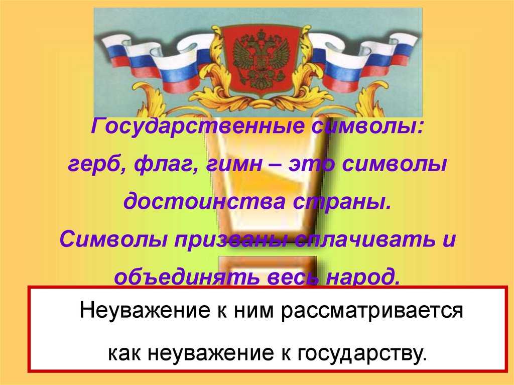 Тема славные символы россии