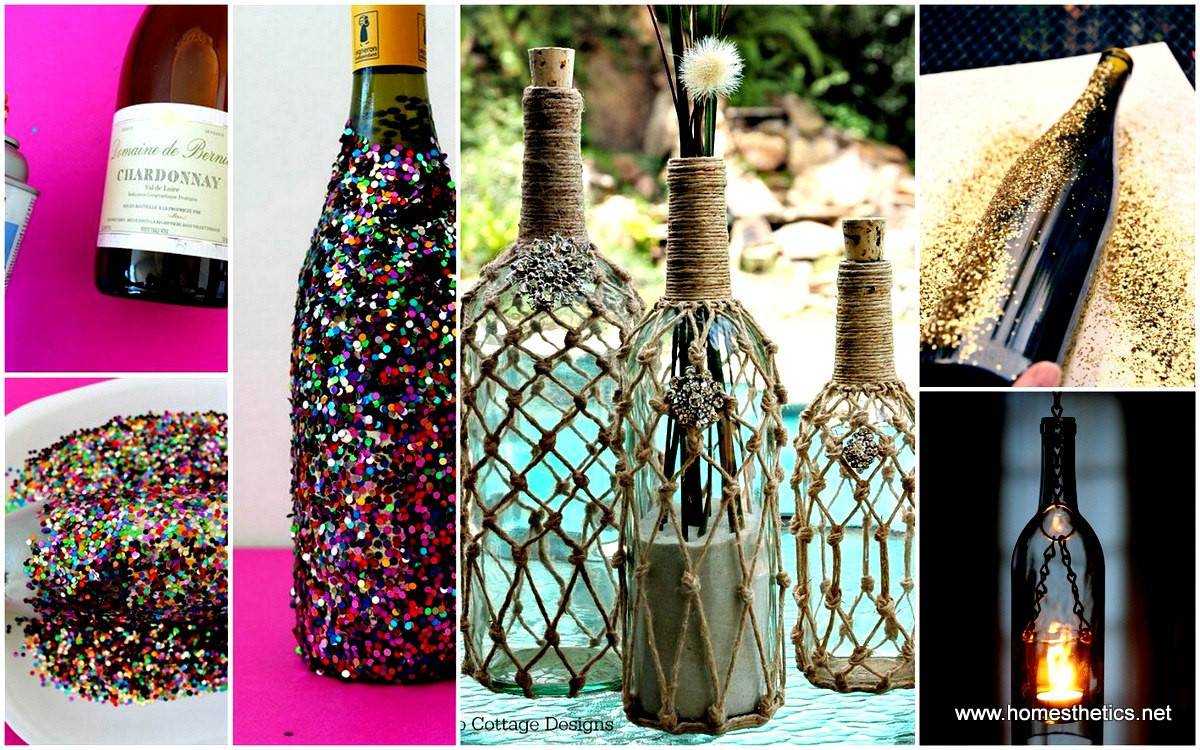 Украсить вино. Декорирование бутылок. Украсить стеклянную бутылку. Декор из стеклянных бутылок для сада. Декор из бутылок из под шампанского.