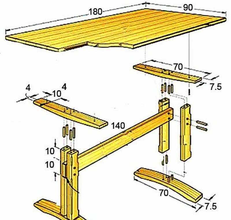 Раскладной стол для пикника своими руками: чертежи, как сделать самодельный складной столик трансформер для пикника, видео