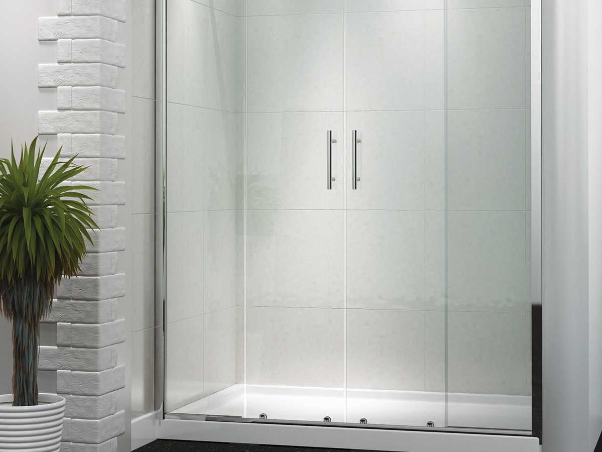 Раздвижные стеклянные двери для душа: 35 фото в интерьере ванной