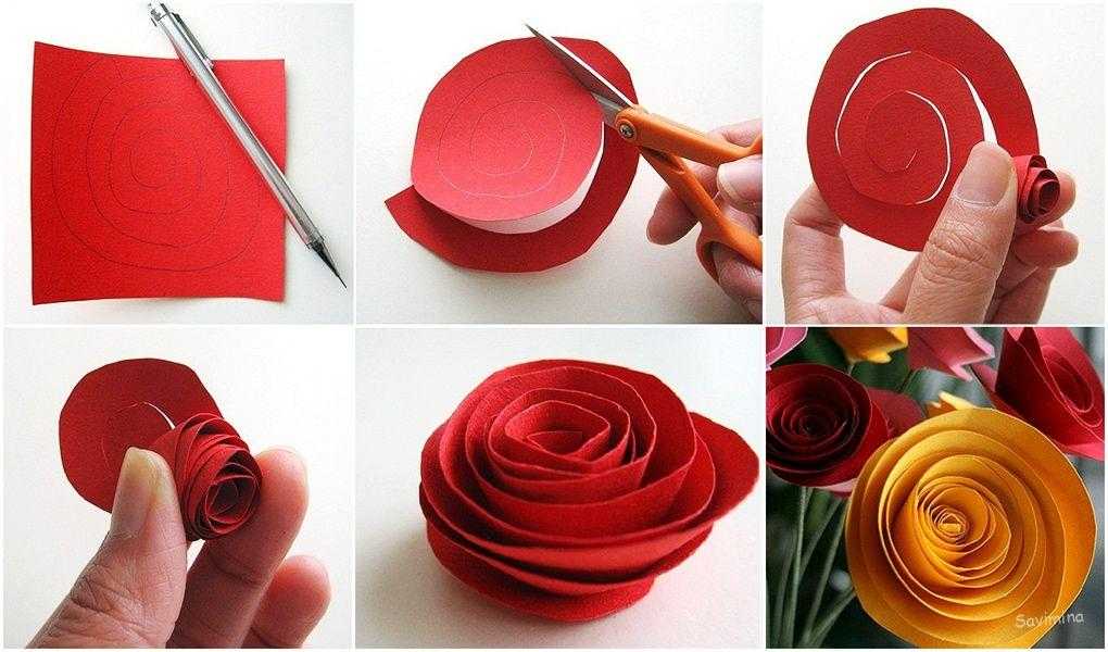 Розы из гофрированной бумаги