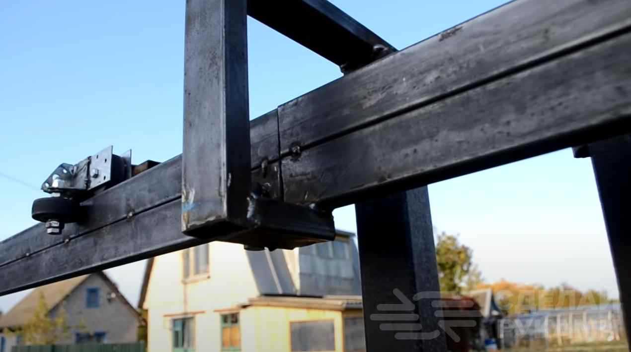 Откатные ворота своими руками